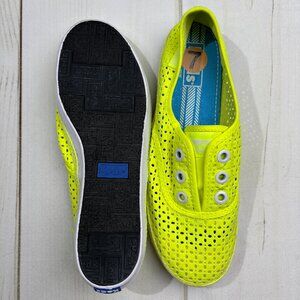 Share Keds Neon Yellow Size 7 Low Top Womens Laceless Laser Cut Sneakers Slip-On